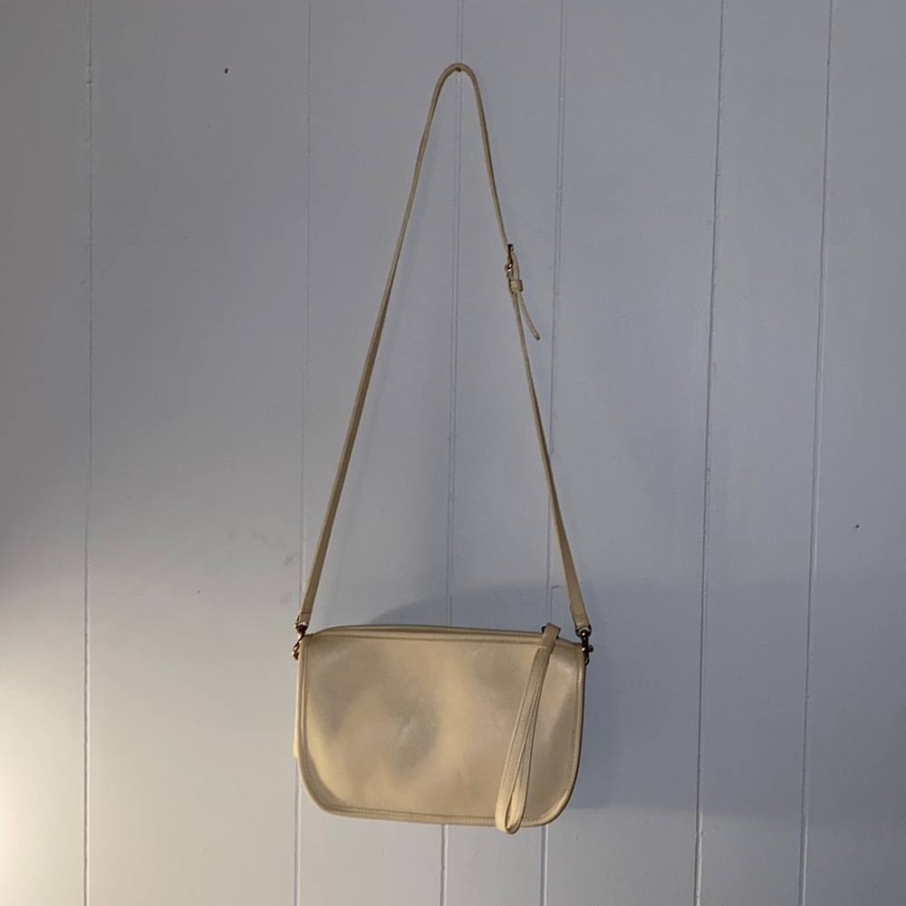 Vintage Coach Mitchell 9968 Convertible Clutch Crossbody Leather Bag Bone